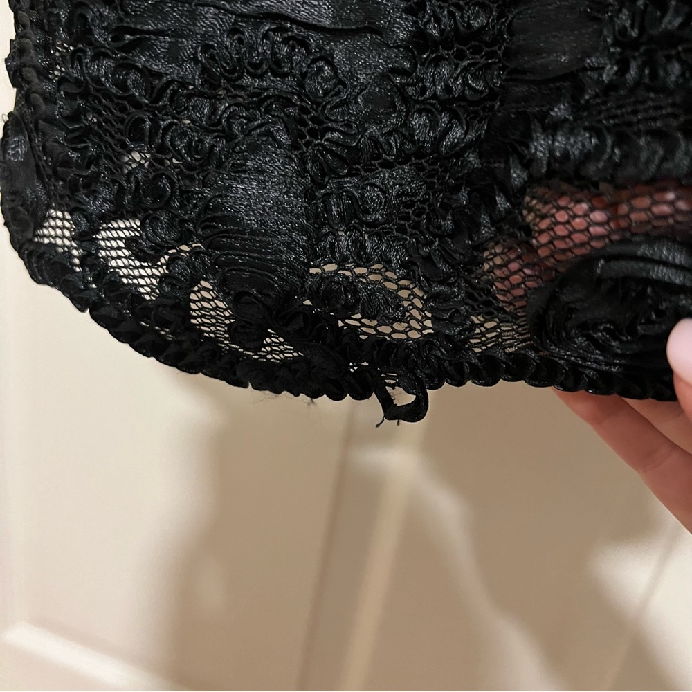 Maje Black Embroidered Cocktail Dress (With Added Sleeves & Slip) Size 3 US 8-10 - Picture 11 of 11